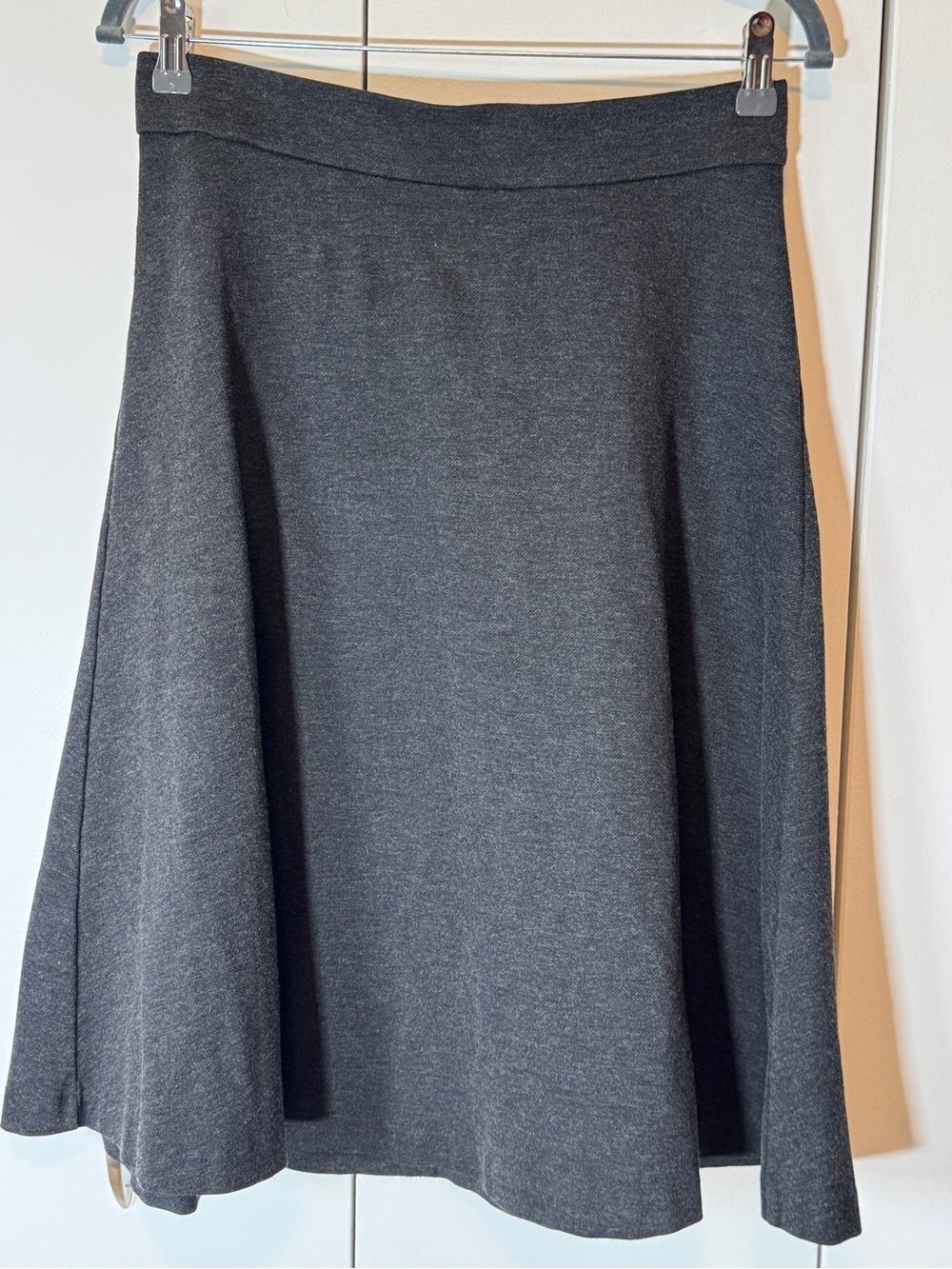 Ann Taylor Charcoal Gray A-Line Circle Skirt